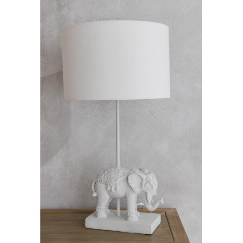 Επιτραπέζιο φωτιστικό ελέφαντας λευκό