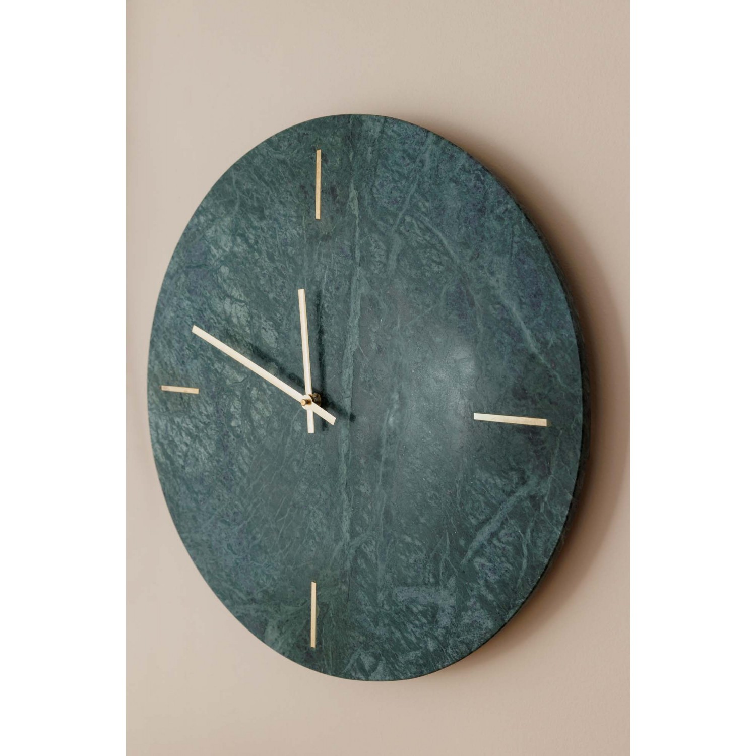 Πράσινο ρολόι τοίχου Marble