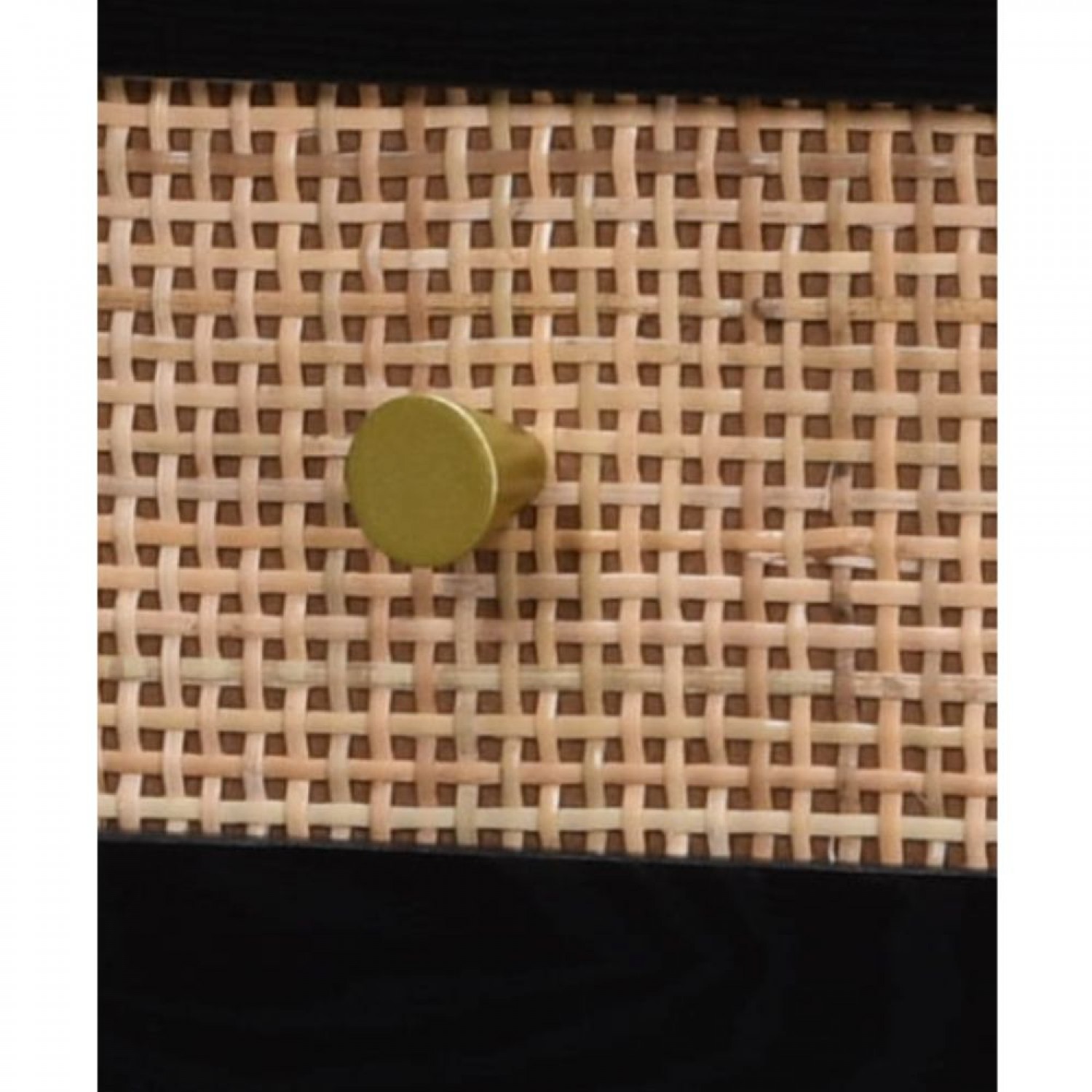 Κομοδίνο VIENNA Μαύρο με ραττάν 50x39xH54,8cm