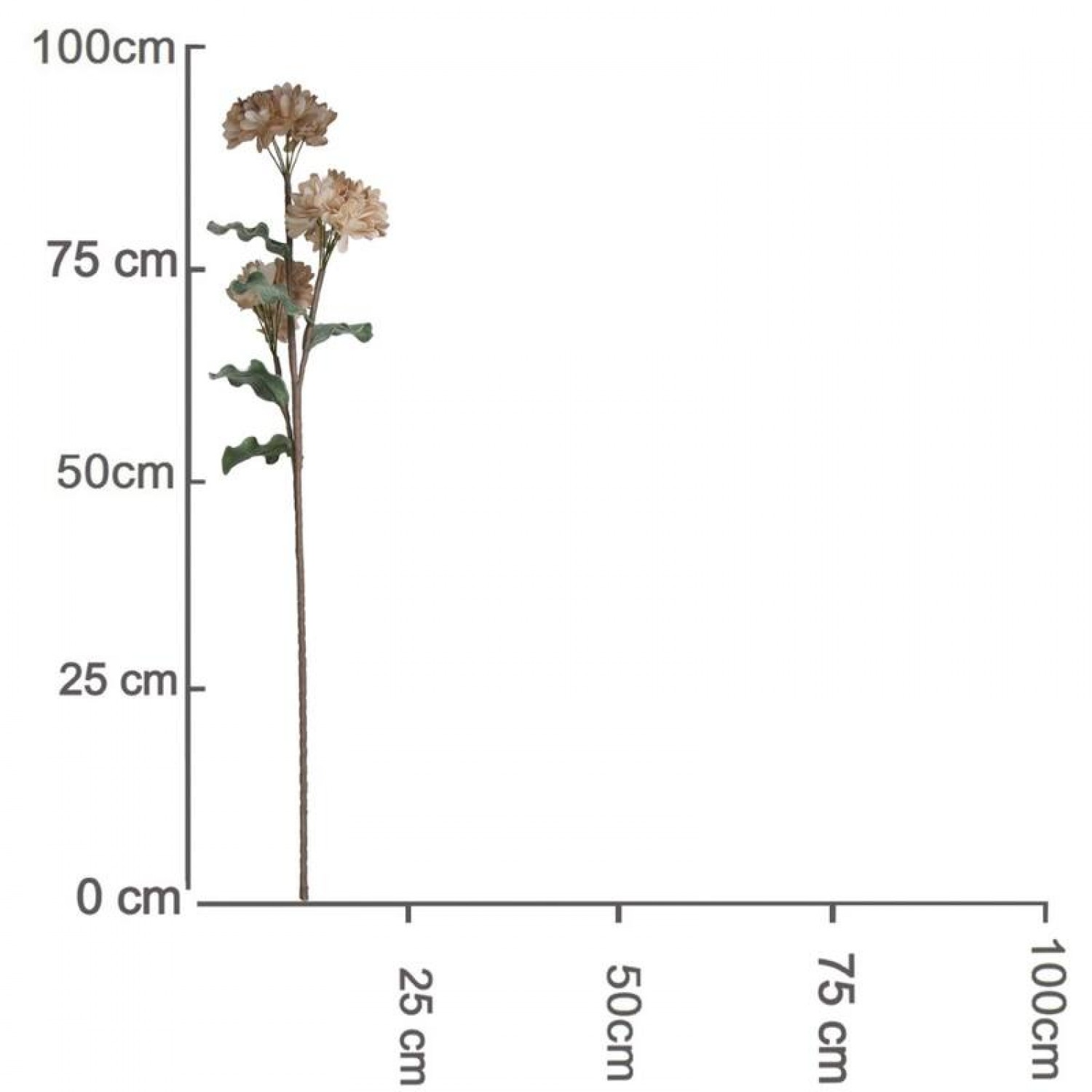 Λουλούδι Μπέζ 90cm