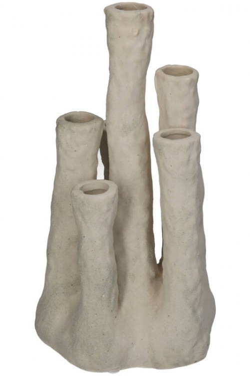 Βάζο Ασύμμετρο Εκρού 14x11.6x26cm