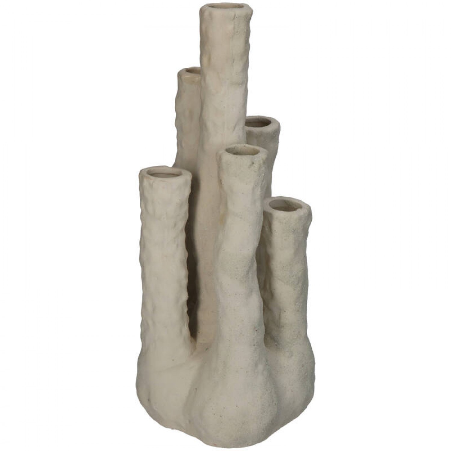 Βάζο Ασύμμετρο Εκρού 14x11.6x26cm