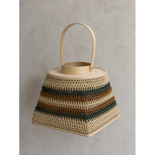 Φανάρι Πλεκτό Πολύχρωμο 25x25x21cm