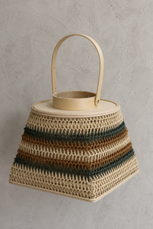 Φανάρι Πλεκτό Πολύχρωμο 25x25x21cm