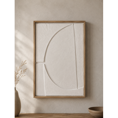 Διακοσμητικός Πίνακας Λευκό-Φυσικό 40x3x60cm