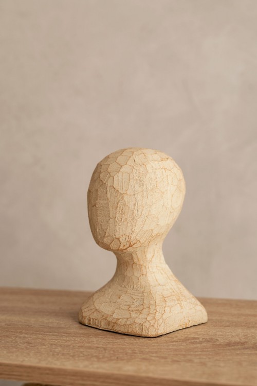 Διακοσμητική Φιγούρα Πρόσωπο Μπέζ 12x12x20cm