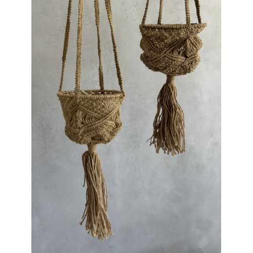 Καλάθι κρεμαστό πλεκτό Natural 100cm Ø16 