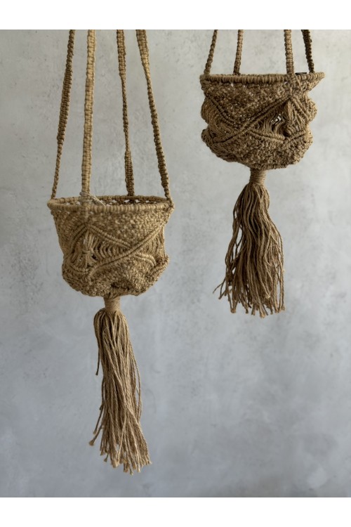 Καλάθι κρεμαστό πλεκτό Natural 100cm Ø16 