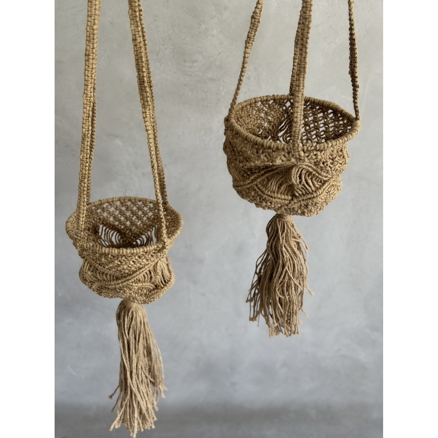 Καλάθι κρεμαστό πλεκτό Natural 100cm Ø16 