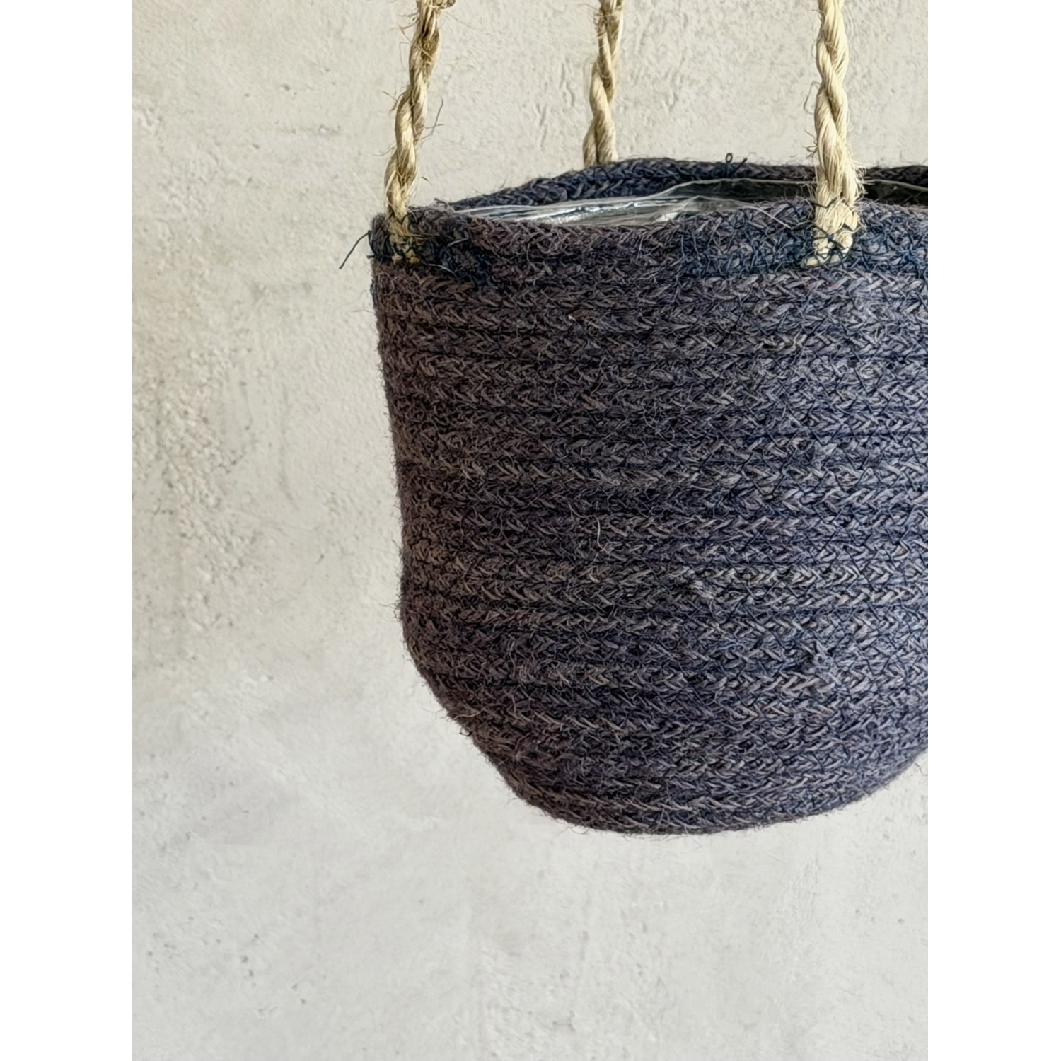 Καλάθι κρεμαστό ανθρακί 17x15x75cm Ø16