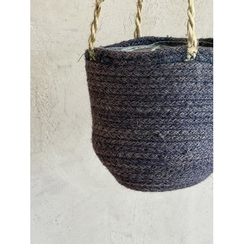 Καλάθι κρεμαστό ανθρακί 17x15x75cm Ø16