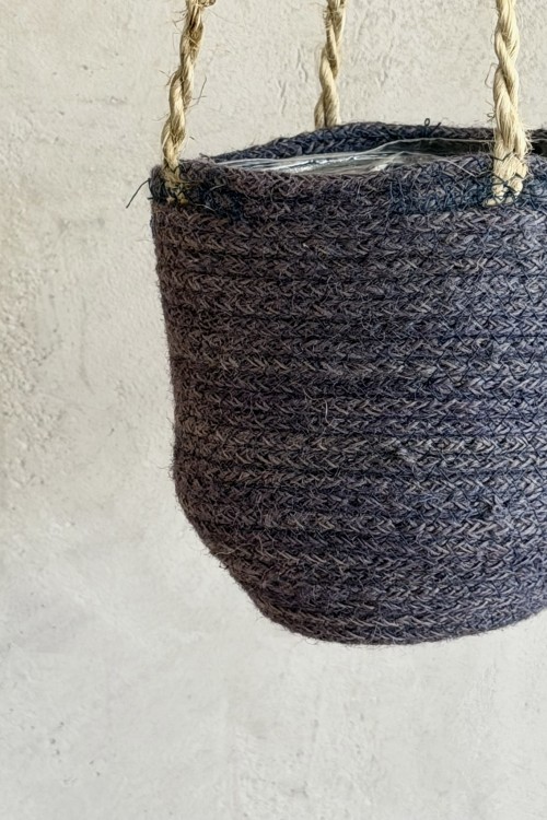 Καλάθι κρεμαστό ανθρακί 17x15x75cm Ø16