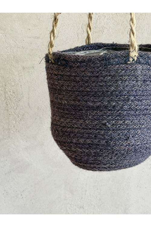 Καλάθι κρεμαστό ανθρακί 17x15x75cm Ø16