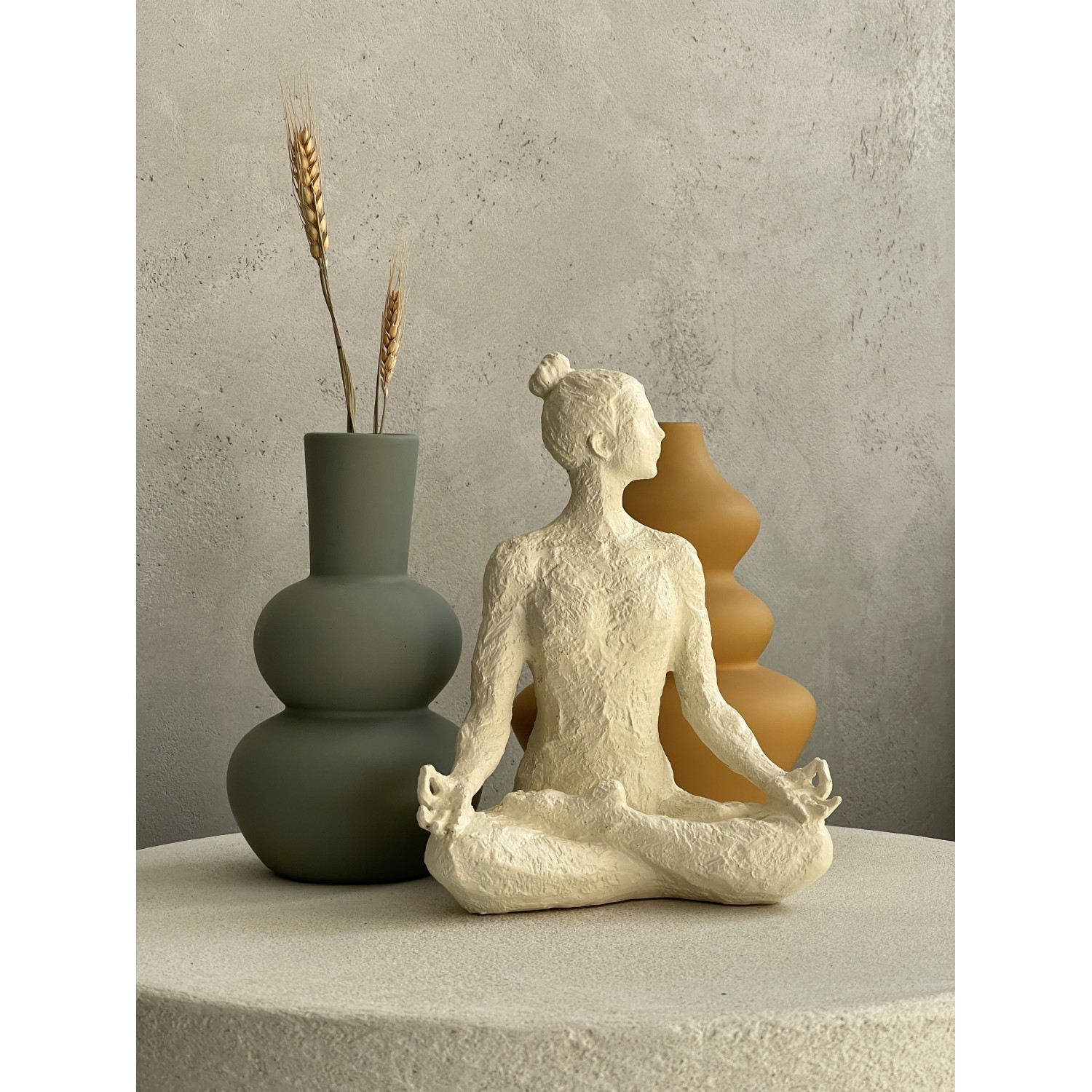Φιγούρα ''YOGA'' Γυναικεία Μπέζ 17.8x11x23.5cm