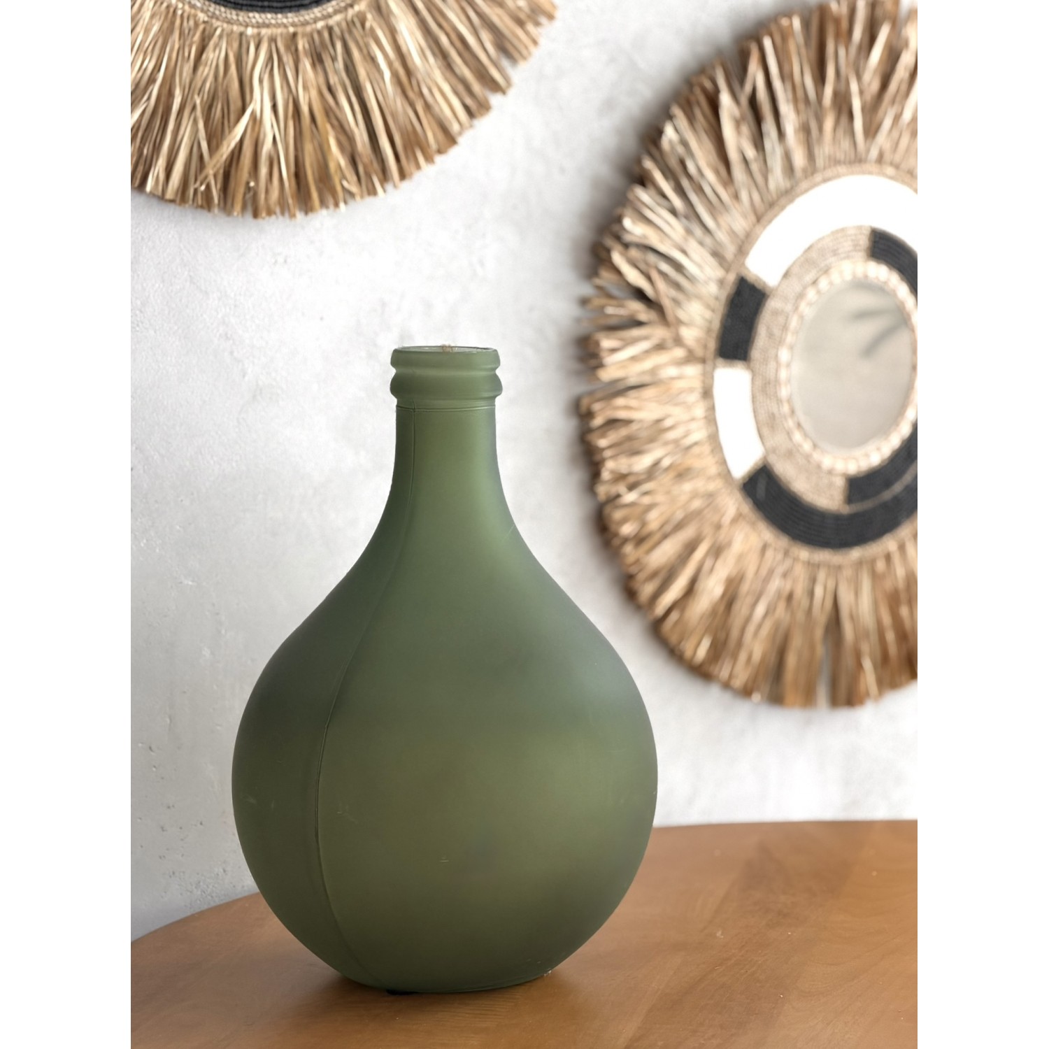 Βάζο Γυάλινο Πράσινο 29x29x43cm