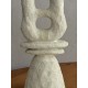 Κηροπήγιο Λευκό Με Κύκλο 13.7x12x32.2cm