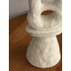 Κηροπήγιο Λευκό Με Κύκλο 13.7x12x32.2cm