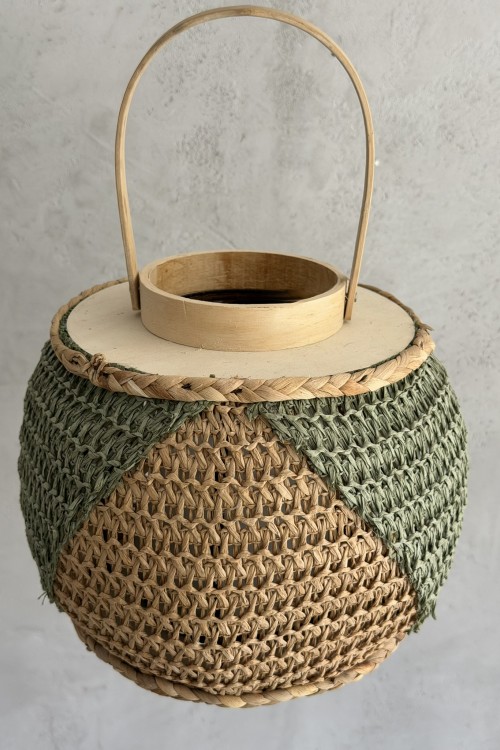 Φανάρι Πλεκτό Πολύχρωμο  21x21x17cm