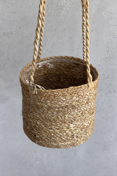Καλάθι κρεμαστό Natural 17x15+75cm Ø16