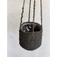 Καλάθι κρεμαστό Μαύρο 17x15+75cm Ø16