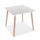 Λευκό τραπέζι Kiran 80x80