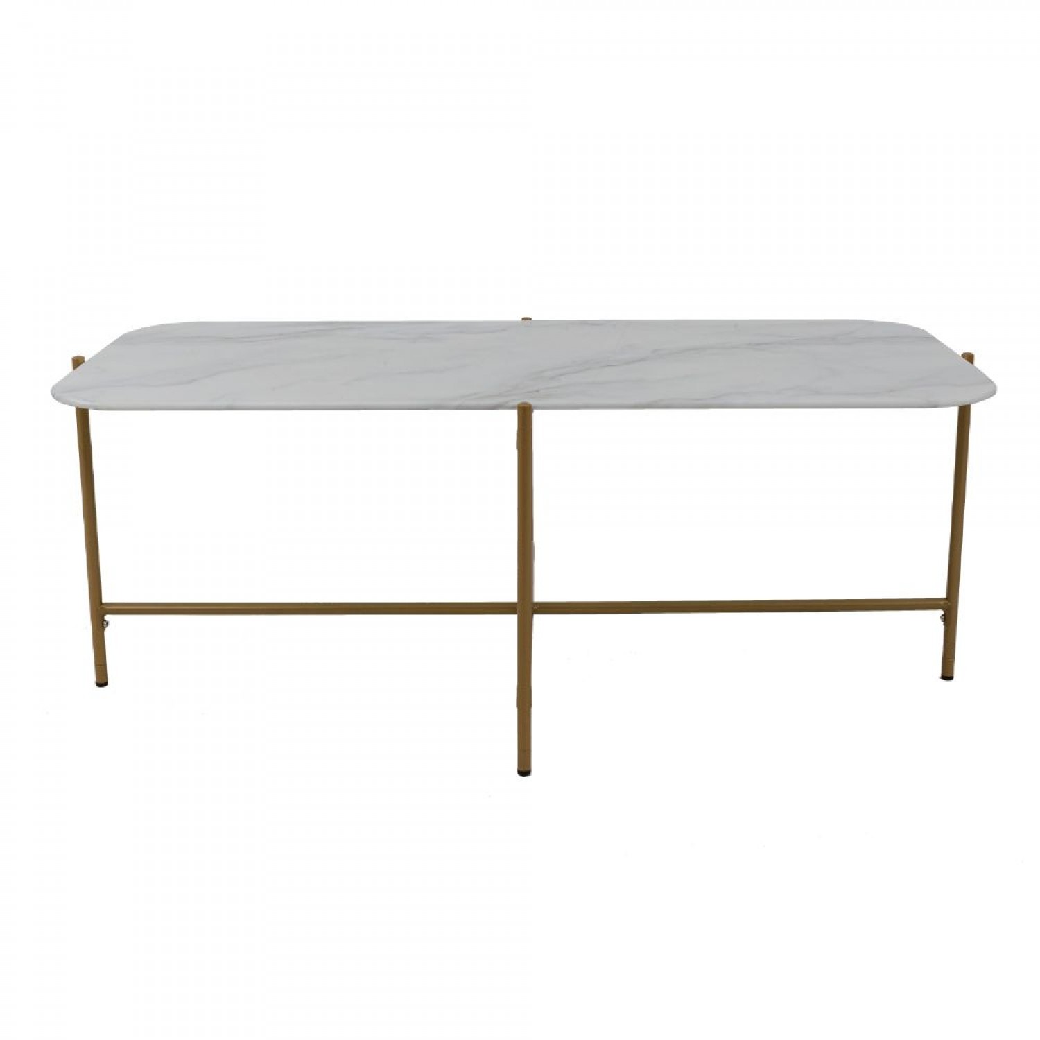 Τραπέζι Glam με όψη μάρμαρου λευκό/χρυσό 